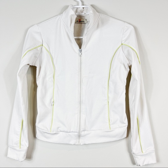 UB Jean White Front Zipper Pocket Small Jacket - Picture 1 of 16